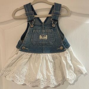 OshKosh B'gosh Denim and White Skirtall